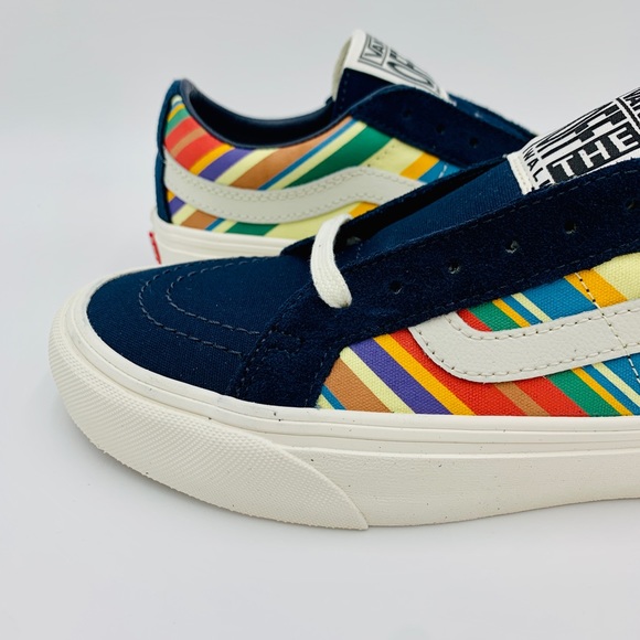 VANS Sk-8 Low Reissue Dress Blue / Retro Stripes - Picture 3 of 10